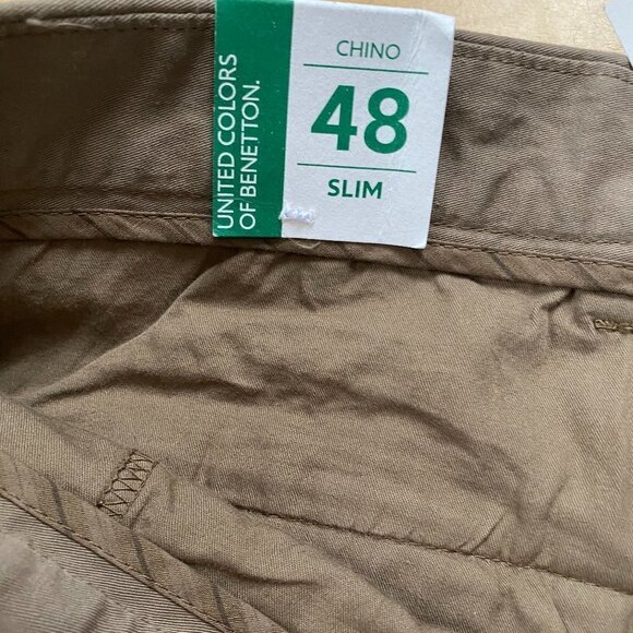 UNITED Colors Of Benetton BNWT 48 Slim Men's "Ben" Chino - Picture 4 of 7